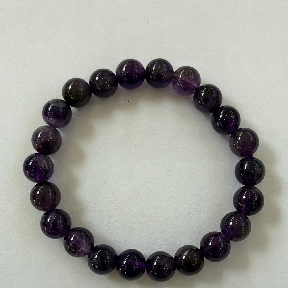 Elegant Amethyst Beaded Bracelet